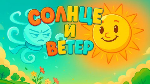 Солнце и ветер|Детские мультики|Детские сказки🎉✨