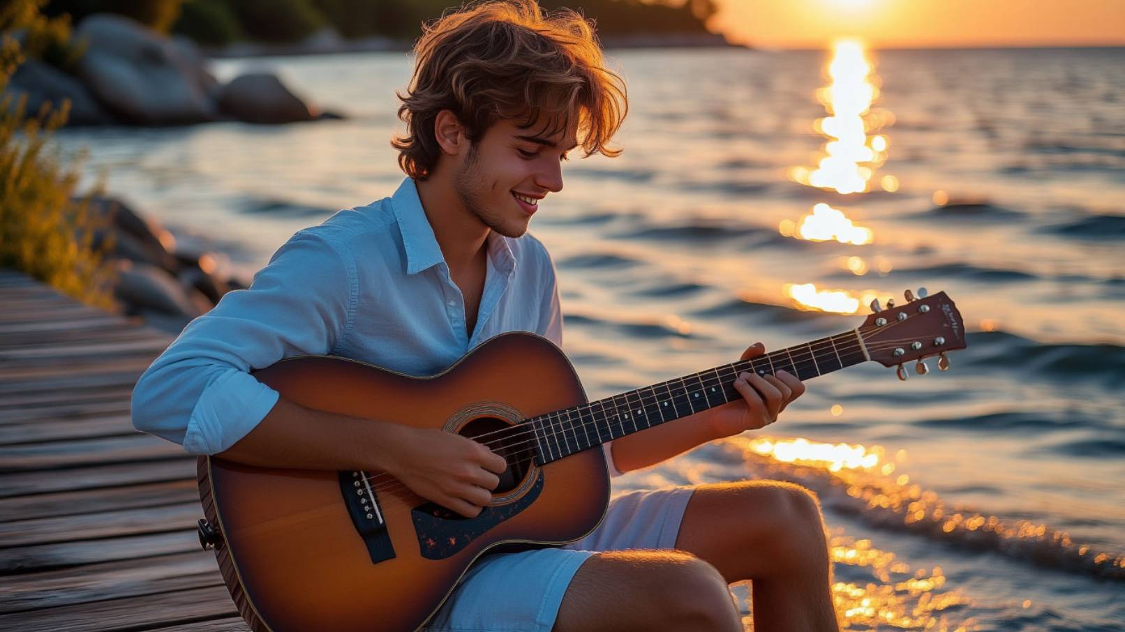 Море бьется лениво