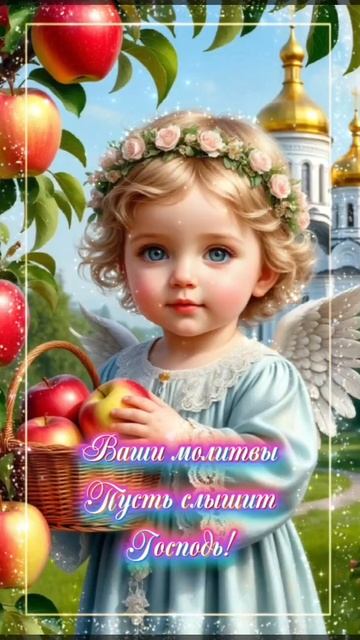 С Яблочным Спасом и Преображением Господним. Музыкальная открытка поздравление.