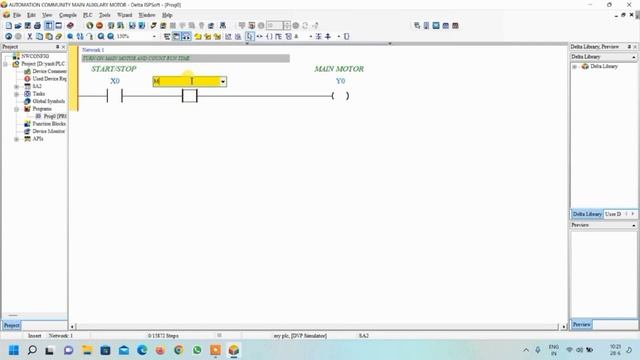 31_Управление основными и вспомогательными двигателями с помощью ПЛК по таймеру