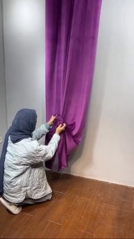 Отличный способ укоротить шторы, не обрезая их