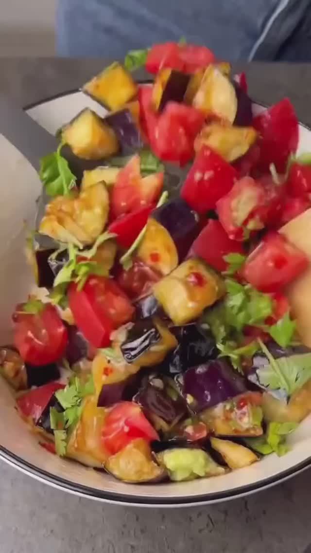 🥙 Азиатский салат с баклажанами#салаты