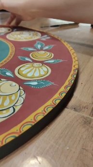 Часы в росписи