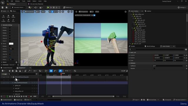 43 - AX Animations Character Idle Equip And Attack
