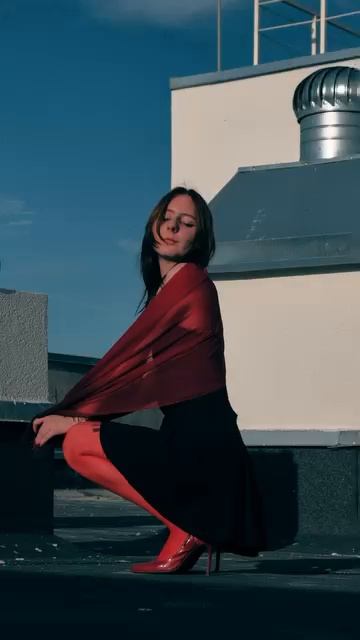 Незабываемый арт портрет на крыше