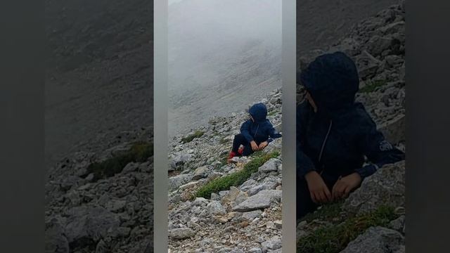 Восхождение с сыном на горный пик Науджидза