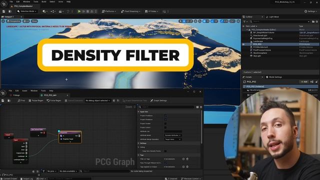 Текстуры и слои ландшафта с PCG в Unreal Engine 5 [автоперевод]