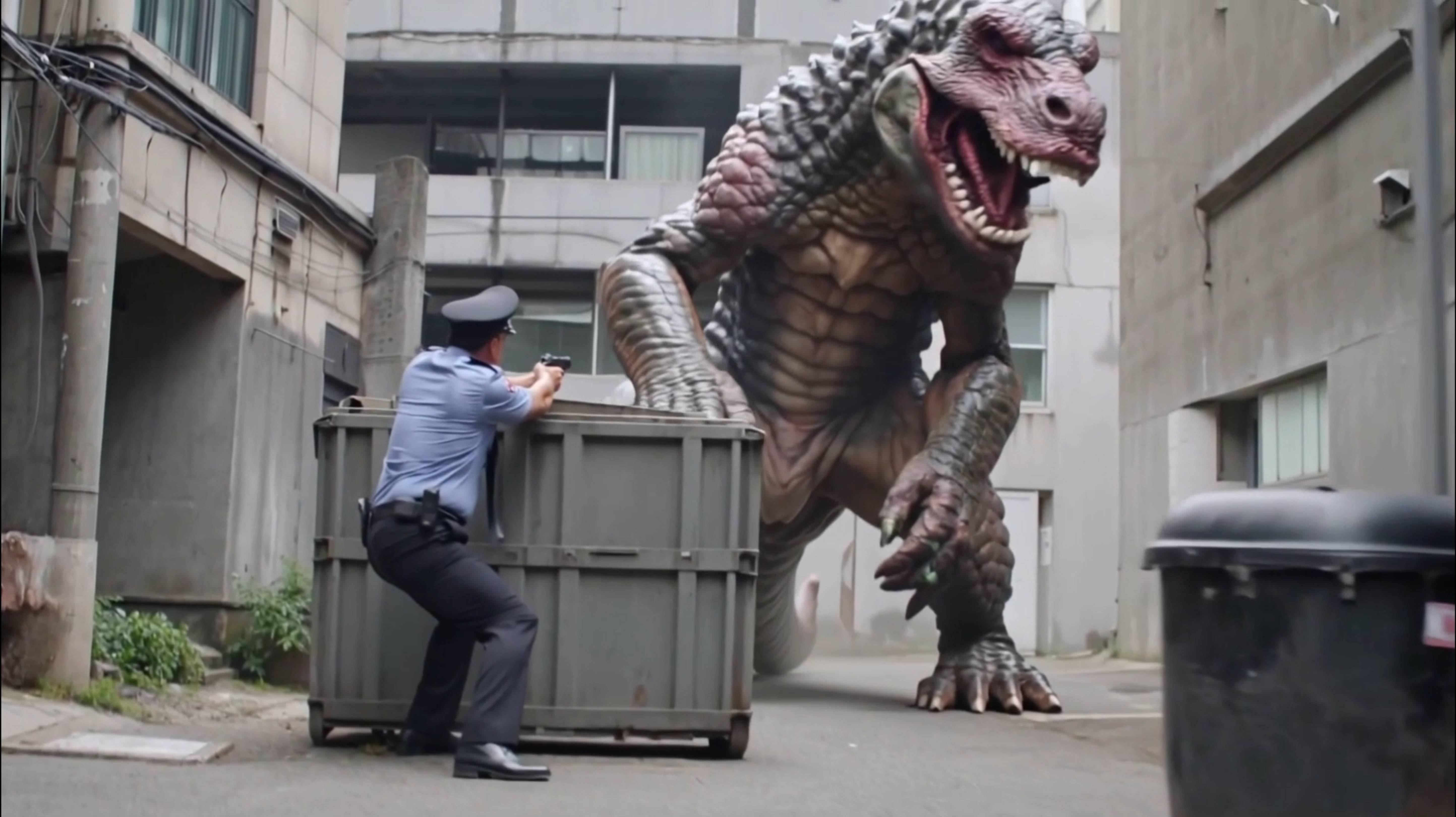 Динозавр Монстр / нападает