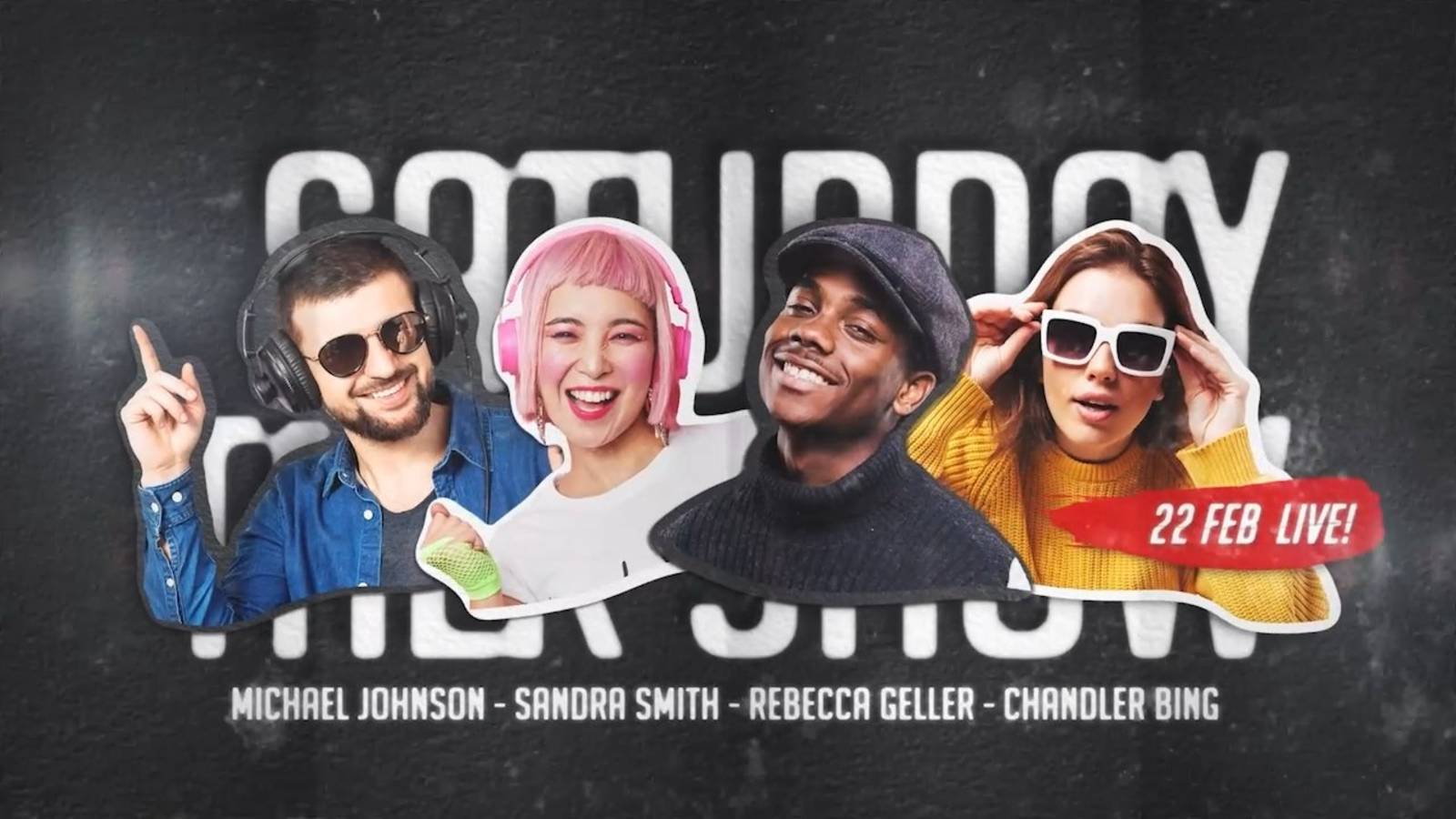 Grunge Podcast Intro. Заставка с актерами на заказ. Пример