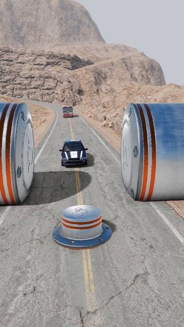 Cars crashes Bollards ❤️#beamngdrive #beamng #shorts #shortfeed #sorts #sortsvideo #games #gaming