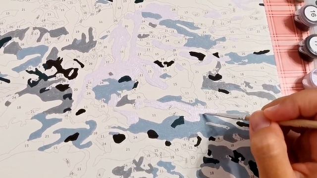 Раскрашивание картины по номерам Девушка на море Арт терапия. Видео 3