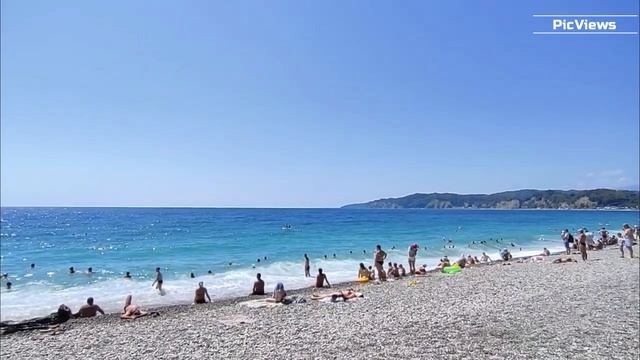 АБХАЗИЯ Пицунда пляж Лдзаа сегодня 20 августа 2025. Море и погода в Абхазии сейчас. Обстановка