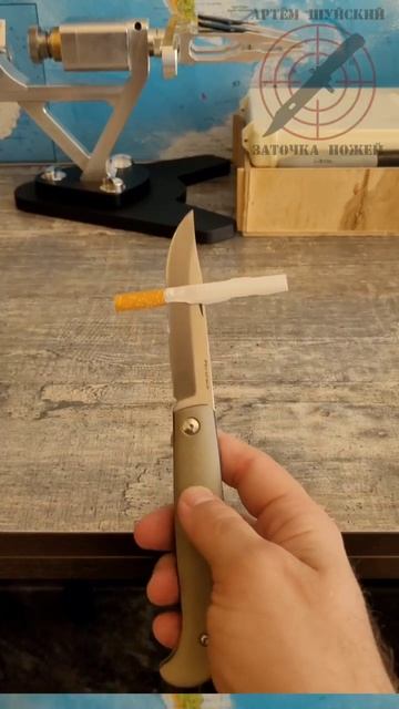 Складной нож Fin-Track Северная Корона и Империя ножей из стали AUS-10. Заточка ножа на Профиль К4.