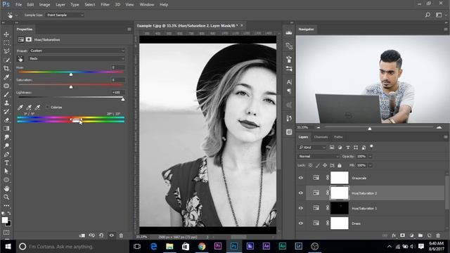 Create High-End Black and White Images Using Multiple Hue_Saturation Layers in Photoshop