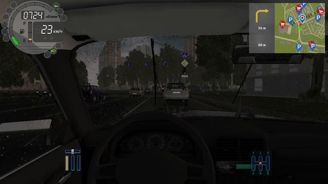 333) City Car Driving 1.703 км магистраль Кольцевая - проезд Высотный 1.244 км Молодежный - Дуговая