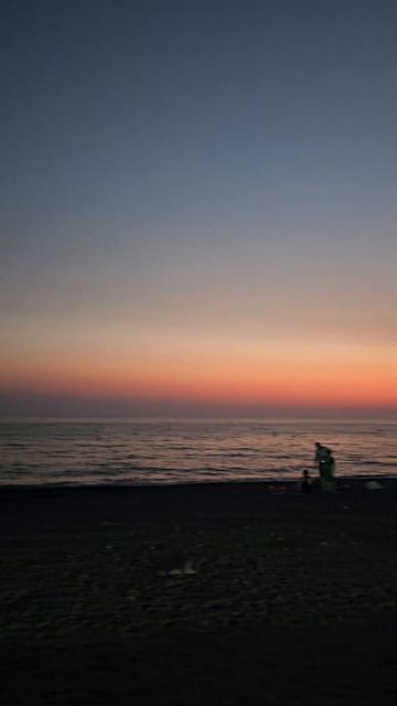 Вечерний пляж Агудзеры в Абхазии