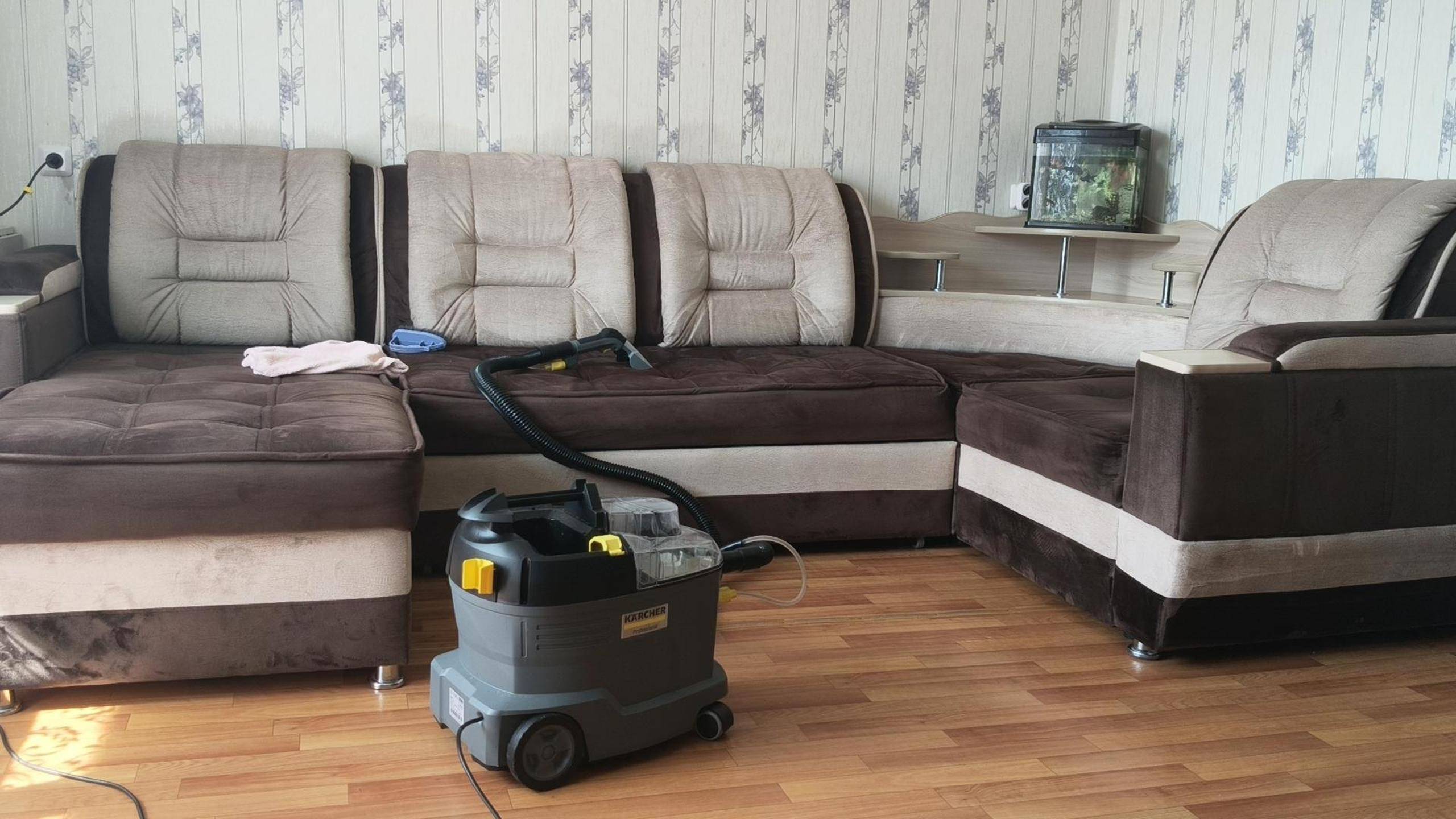 Чистка дивана + компьютерное кресло