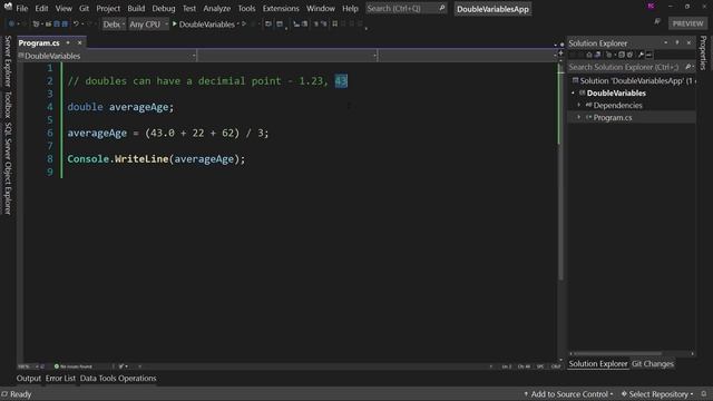 022. Дробное число (Double)