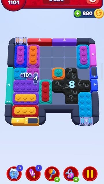 color block jam 1101 уровень (пройден с "помощником")