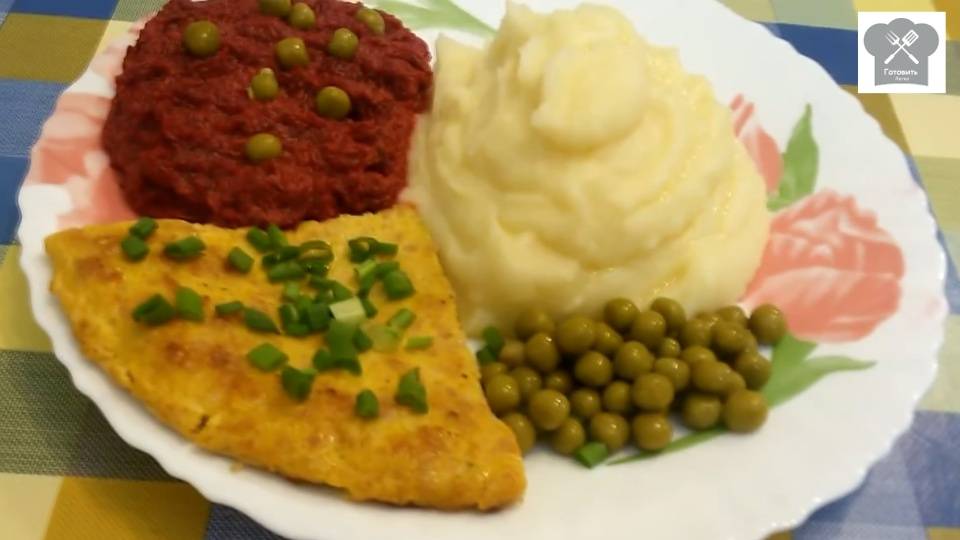 Бризоль рецепт. Картофельное пюре рецепт. Свекольный салат рецепт.