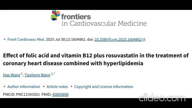 Розувастатин плюс витамин B12 и фолиевая кислота улучшает до 96% лечение ИБС и холестерина (с 78%)!