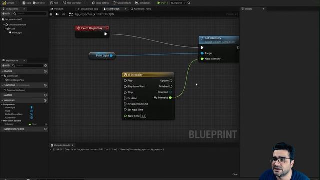 Временная шкала в блюпринтах Unreal engine 5. Применение float и event [автоперевод]