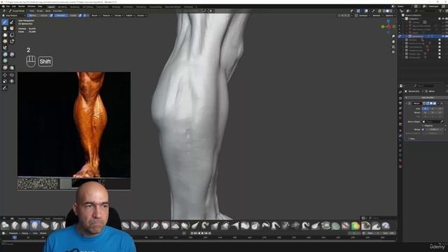 13. Super muscular leg