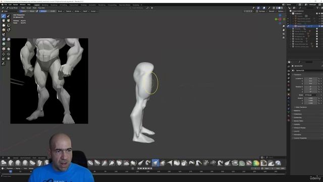15. Stylized male leg