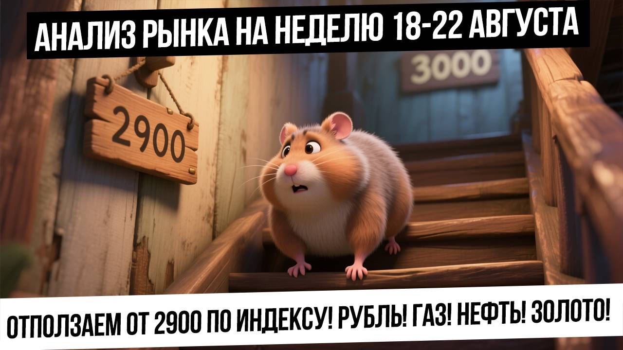 Анализ рынка на неделю 25-29 августа! Индекс удерживает 2900! Дальше рост или падение? Что с рублем