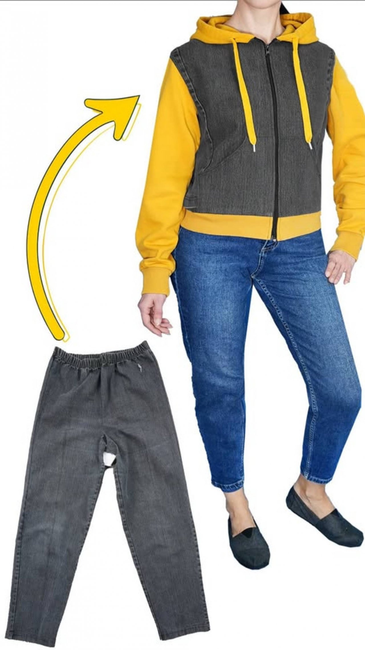 Модная куртка своими руками из старых джинсов 🧵✂️