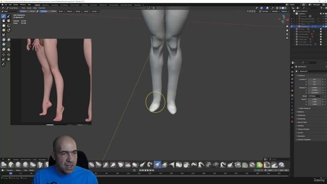 14. Stylized female leg
