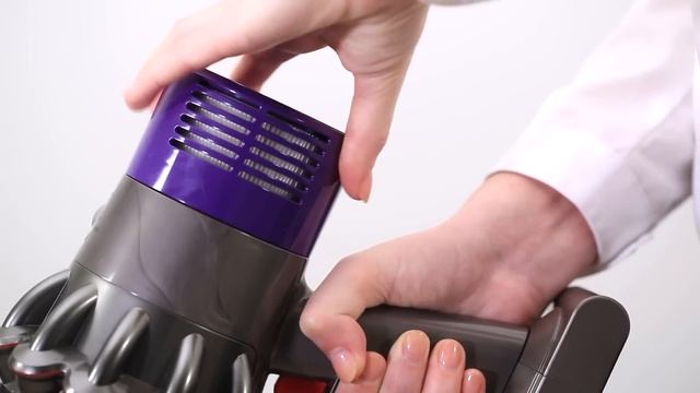 Что делать, если на экране беспроводного пылесоса Dyson Cyclone V10™ мигает индикатор фильтра