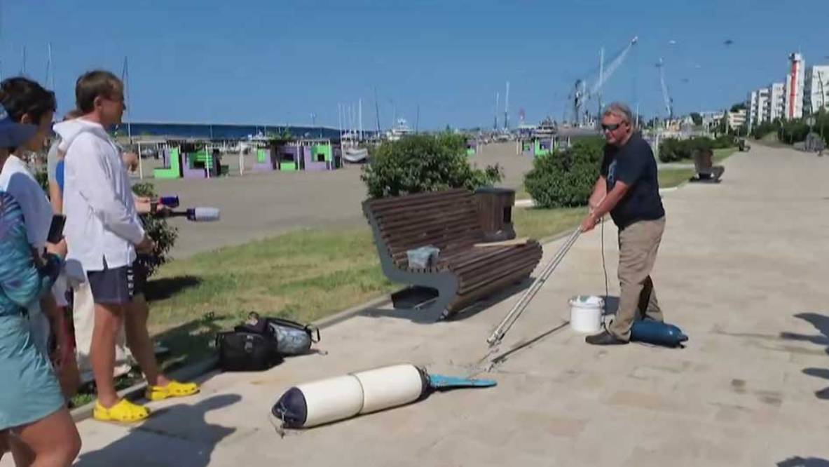 В Сочи провели тренинг по распутыванию китообразных