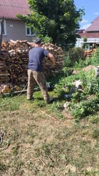 Купили новую игрушку, теперь война за косилку