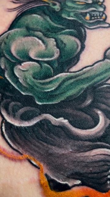 Японский демон! Татуировка по своему эскизу!