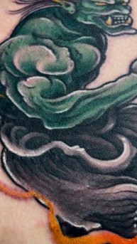 Японский демон! Татуировка по своему эскизу!