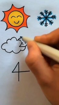 рисуем с детьми (цифры от 1 до 5)