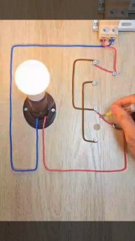 Наглядная схема подключения и монтажа для управления освещением из разных точек помещения