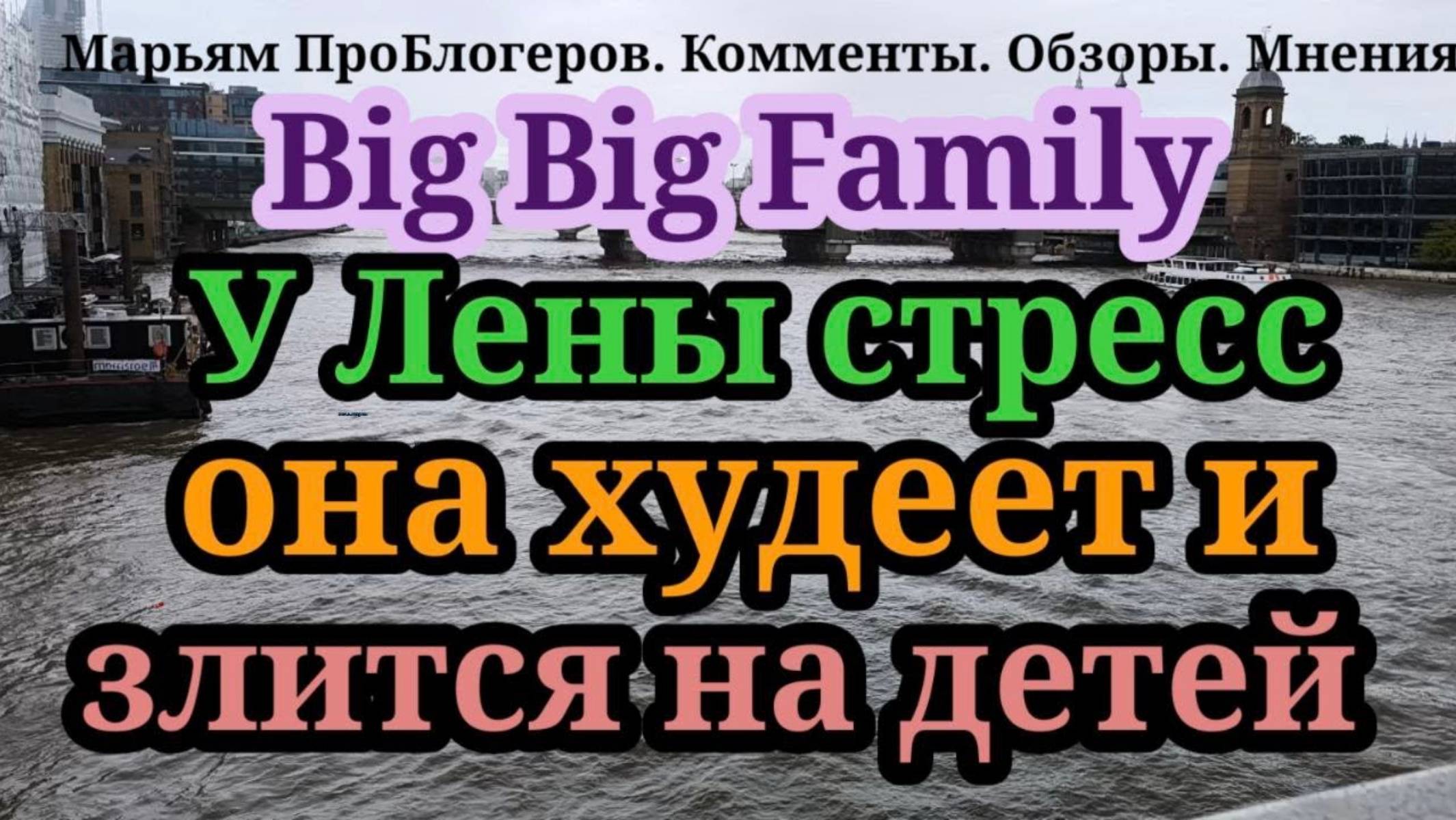 Big Big Family.От чего худеет мама ЛенаО каком стрессе она говорит
