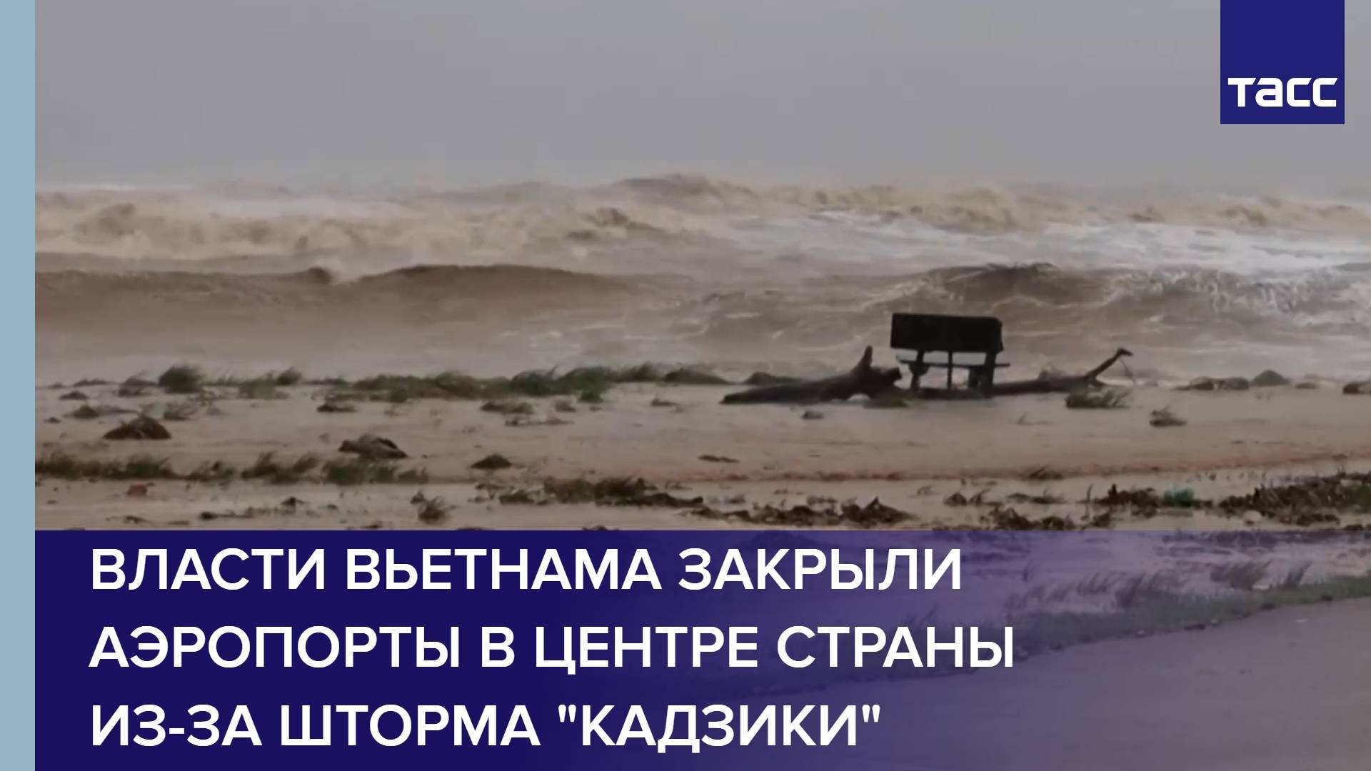 Власти Вьетнама закрыли аэропорты в центре страны из-за шторма "Кадзики"