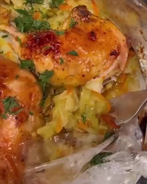 🍗 Аппетитная капуста с курицей