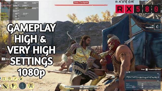 Assassin's Creed Odyssey Gameplay | RX 580 8GB + i7 4790 | HIGH + Very HIGH Settings | 1080p
