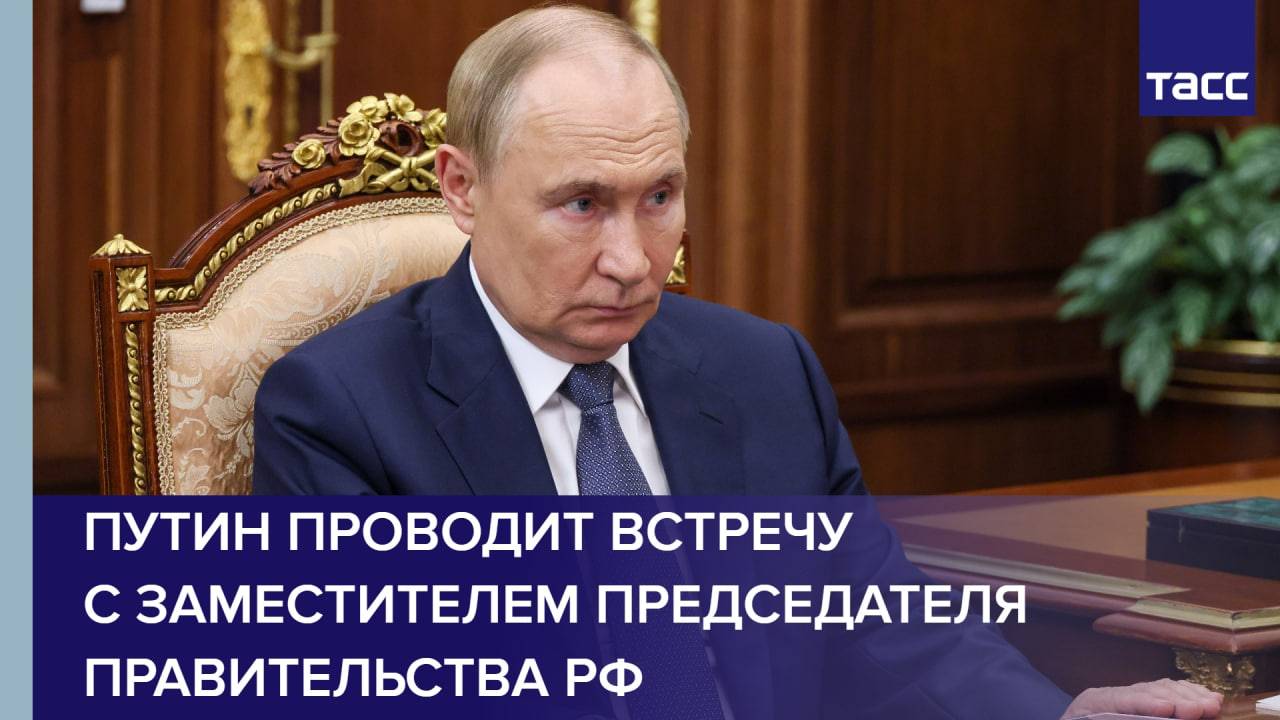 Путин проводит встречу с заместителем председателя Правительства РФ