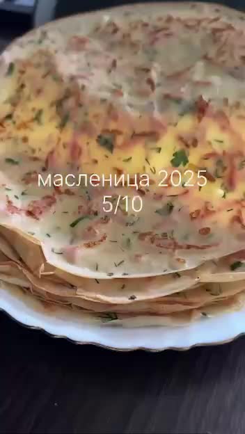 🥞 Блинчики с сыром и ветчиной