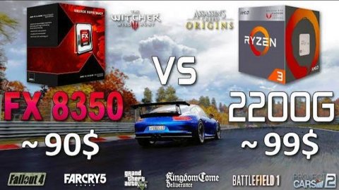 FX 8350 vs Ryzen 3 2200G Test in 8 Games
