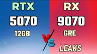 RX 9070 GRE VS RTX 5070 VS RTX 5060TI AMD RX 9070 GRE GAMING BENCHMARKS LEAKS