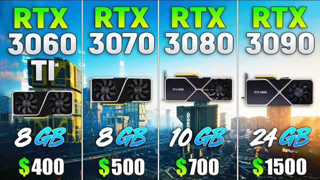 RTX 3060 Ti vs RTX 3070 vs RTX 3080 vs RTX 3090 - Test in 8 Games