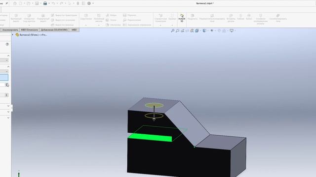 SOLIDWORKS. Вытянутый вырез