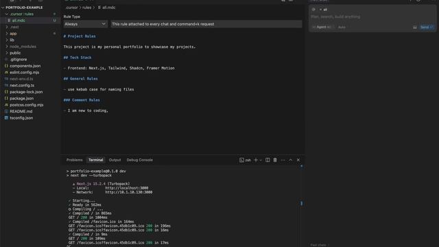 Разработка сайта при помощи AI React