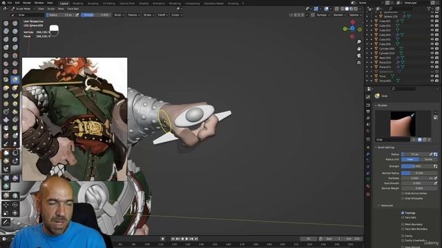 29. Coloring of the character